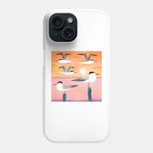 Caspian Terns at Sunset Phone Case