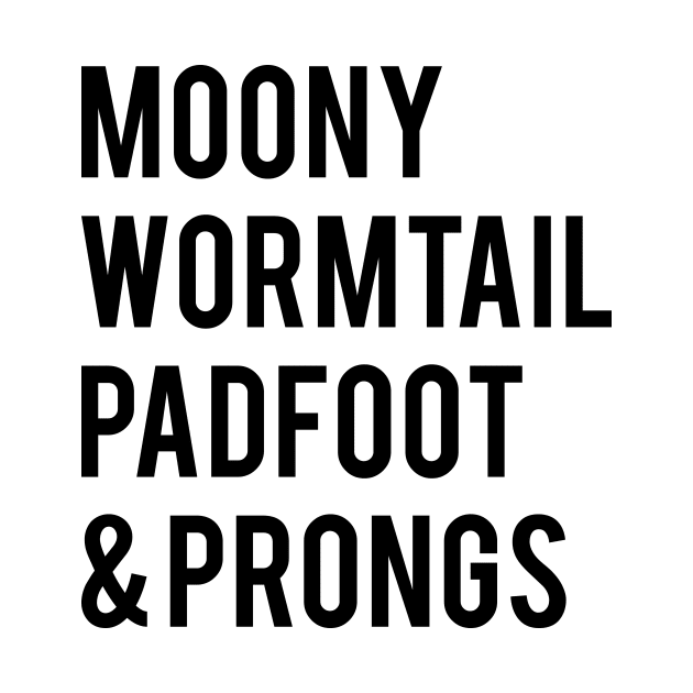 Moony Wormtail Padfoot and Prongs by FontfulDesigns