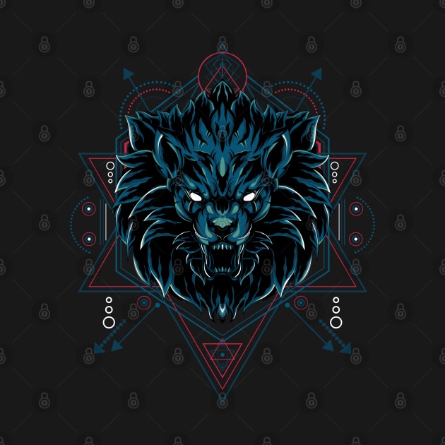 The Wild Lion sacred geometry by secondsyndicate