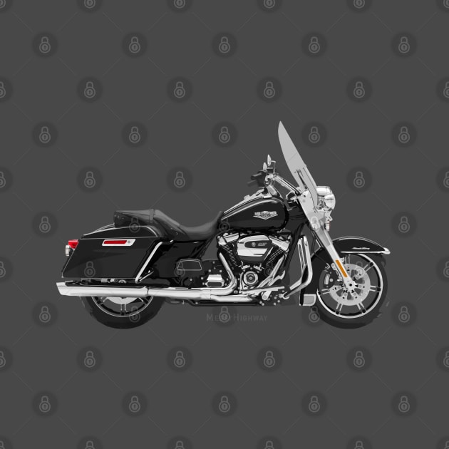 Harley-Davidson Road King black, s by MessyHighway