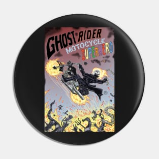 Ghost Rider Motorcycle Superhero Pin