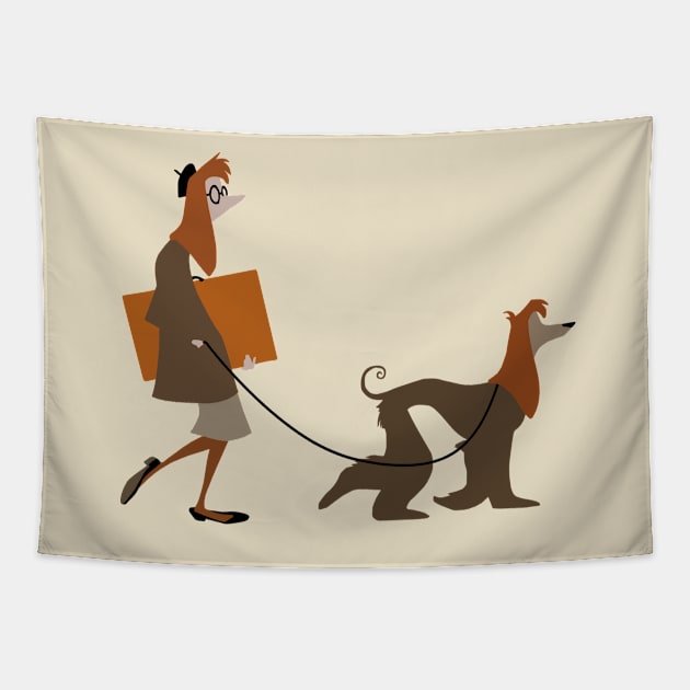 Walkies This Way Tapestry by beefy-lamby