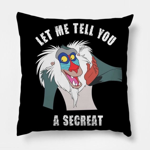 Lion King Rafiki let tell you a secreat Pillow by Pannolinno