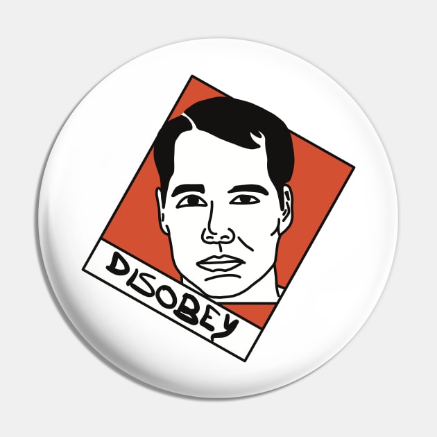 Shepard Fairey - Disobey Pin by Sunsettreestudio