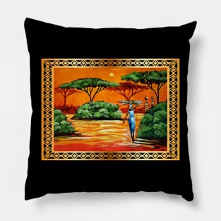 African Artwork, African Women Pillow