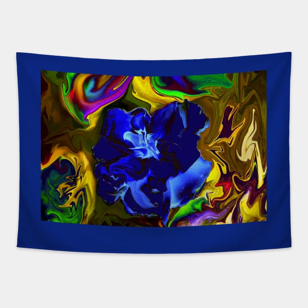 Blue Rose Embossed Tapestry by mavicfe