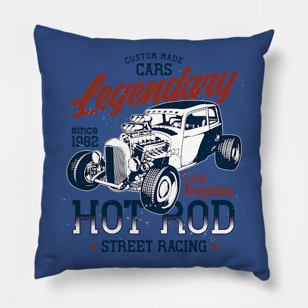 Legendary Hotrod Street Racing Pillow by Hariolf´s Mega Store