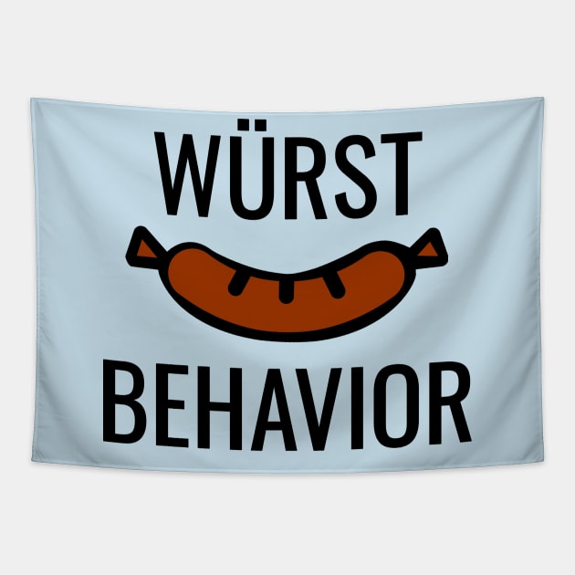 Wurst (Worst) Behavior Tapestry by HighBrowDesigns