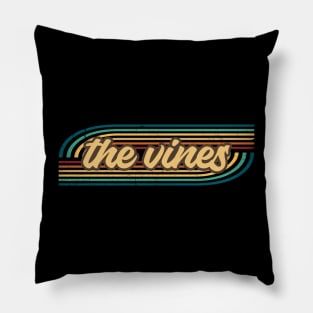 the vines retro stripes Pillow