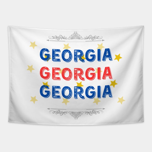 State of Georgia Tapestry by Studio468