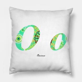 Omicron Greek Alphabet Pillow