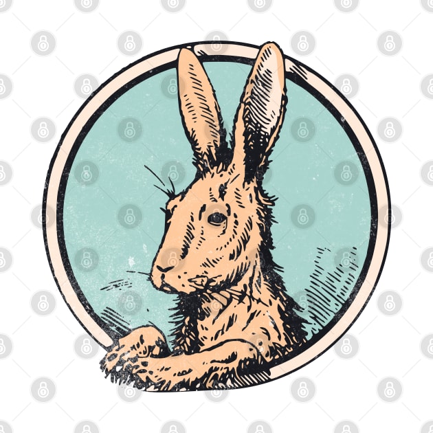 Hoppy Easter - Vintage Rabbit Graphic by Speshly