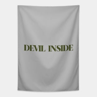 Devil Inside, green Tapestry