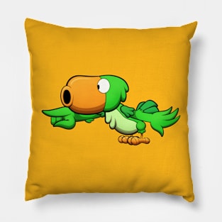 Pointing Green Parrot Pillow