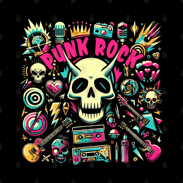 Rhythmic Riot: Punk Rock Vector Artwork by diegotorres