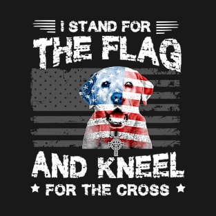 Labrador Dog Stand For The Flag Kneel For Fallen T-Shirt T-Shirt