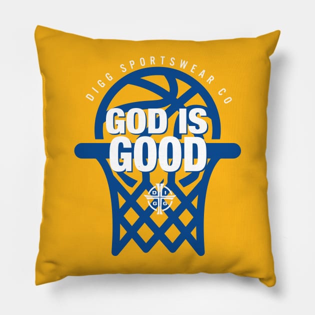 GOD IS GOOD (GOLD) Pillow by diggapparel