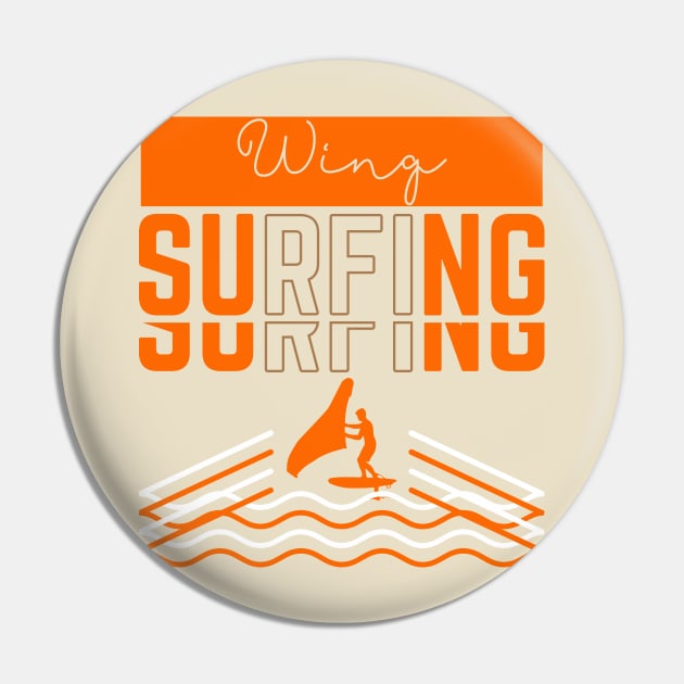 Wing surfing Pin by Lifestyle T-shirts