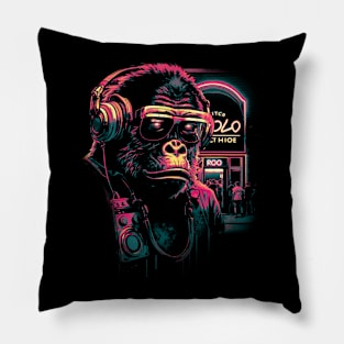 Gorilla Neon Pillow