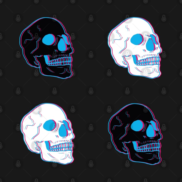 Galaxy Skull Pack - 3D Black/White by MyBearNugget