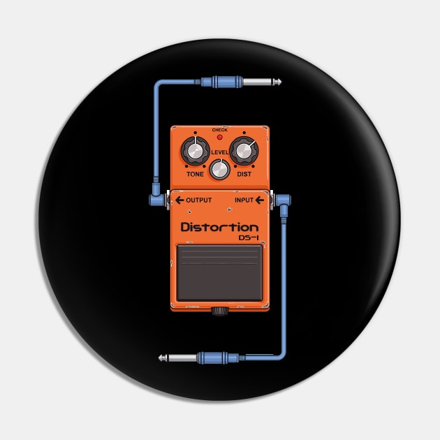 Distortion pedal Pin by OneBigPixel