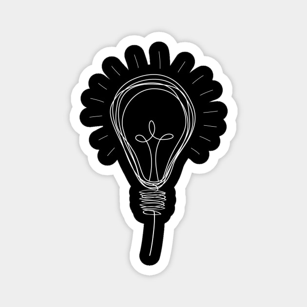 Idea | Lamp Light Bulb Sketch Magnet by KarabasClothing