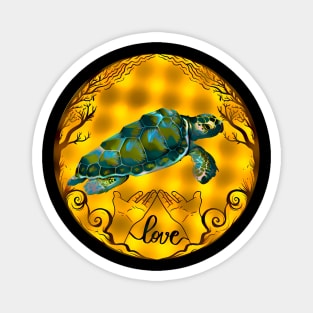 Sea turtle love Magnet