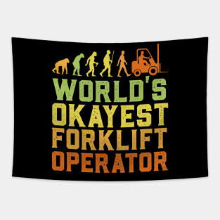 World's Okayest Forklift Operator Tapestry