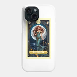 The Moon Card From the Light Mermaid Tarot Deck. Phone Case