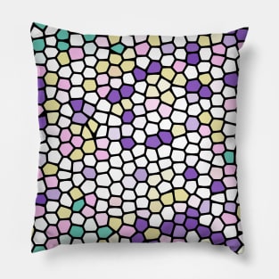 Painted Glass of Diamond Unicorn Dots Pattern Pillow