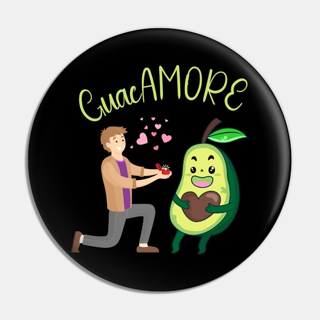 Avocados In Love Guacamore For Avocados Lovers Vegans Vegetarians Valentines Pin by AgataMaria