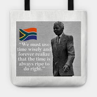 Nelson Mandela - Don't waste time Tote