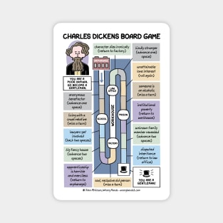 Charles Dickens Board Game Magnet