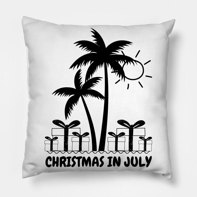 Christmas in july. Pillow by Rahmat kurnia