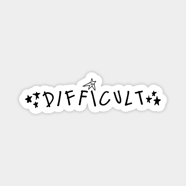 difficult - gracie abrams inspired design Magnet by Erin Smart