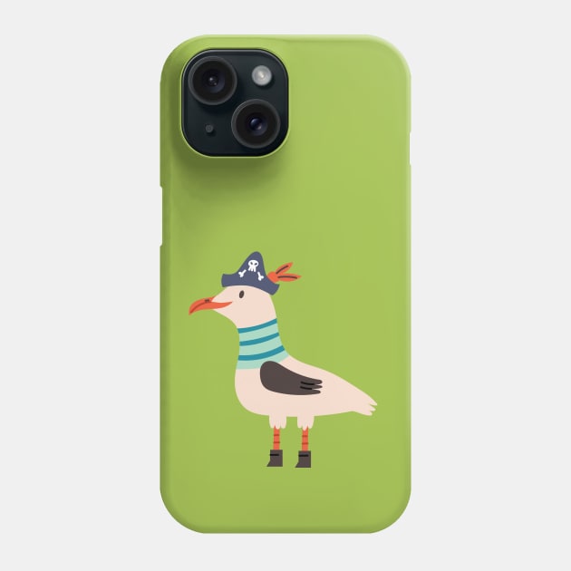 Seagull Pirate Phone Case by JunkyDotCom