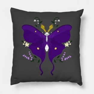 Enby Pride Moth Pillow