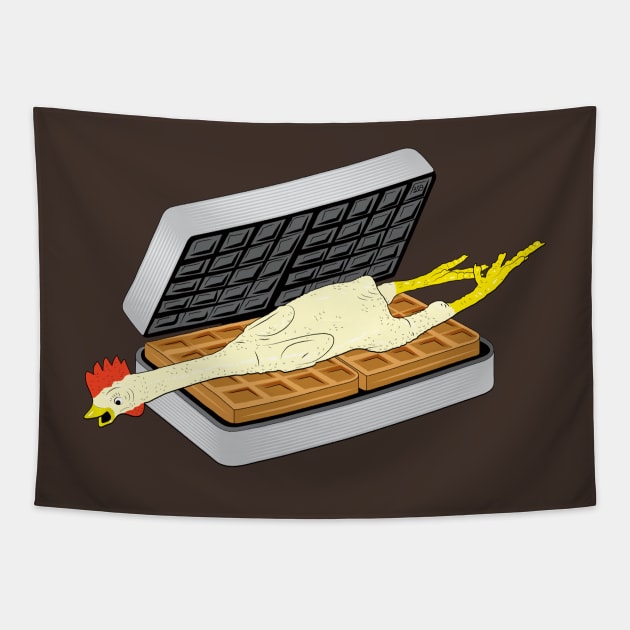 Rubber Chicken & Waffles Tapestry by 319heads