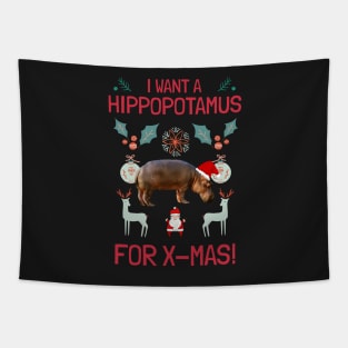 I want a hippopotamus for Christmas ! I want a hippo ! Tapestry