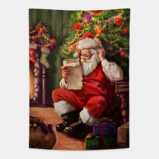 Santa card Tapestry