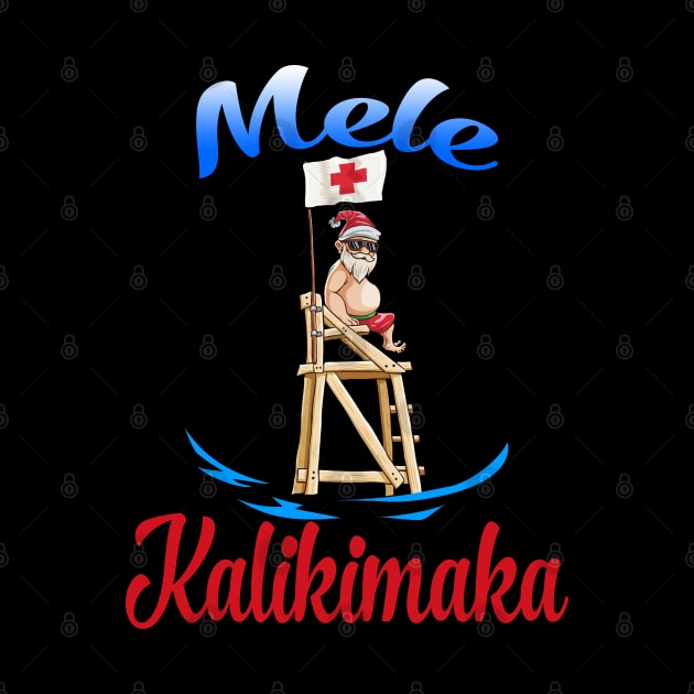 Mele Kalikimaka Christmas Santa Shaka Hawaii by intelus