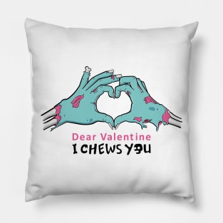 I chew you - Valentine zombie Love Pillow