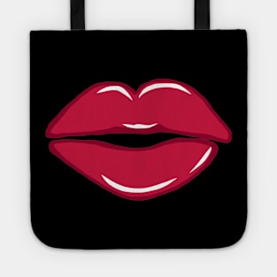 Full lips girlie lips kissing mouth red mouth lip Tote