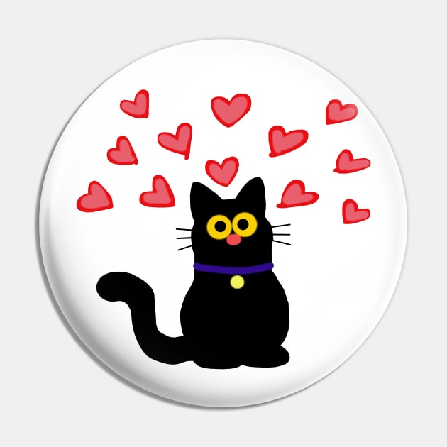 love black kitty Pin by wolfmanjaq