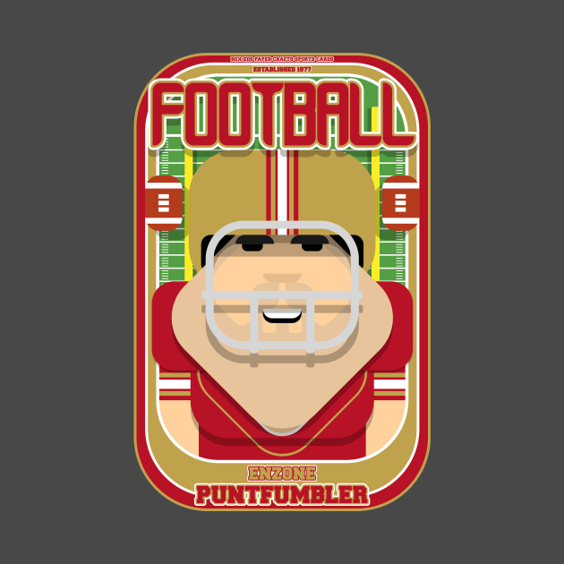 American Football Red and Gold - Enzone Puntfumbler - Victor version by Boxedspapercrafts