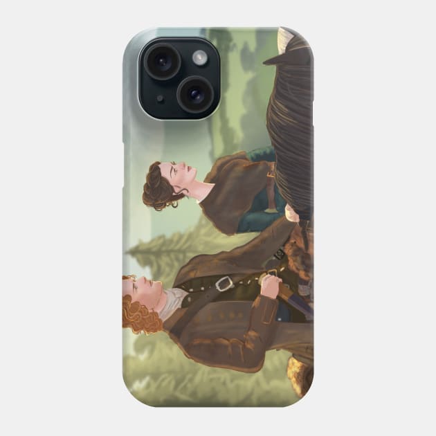 Jamie and Claire Phone Case by YaelsColors