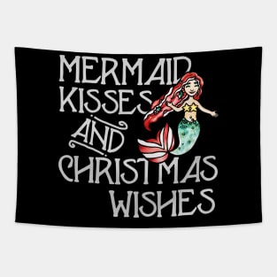 Mermaid Kisses and Christmas Wishes Tapestry