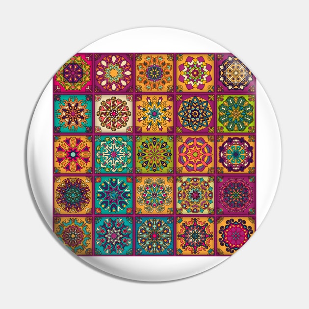 Vintage patchwork with floral mandala elements Pin by SomberlainCimeries