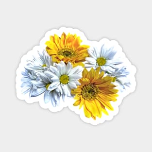 Sunflowers and Daisies Magnet