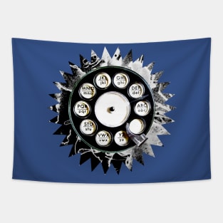 Grungy Retro Phone Tapestry